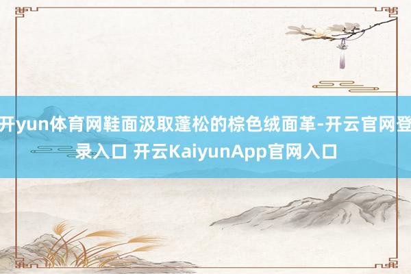 开yun体育网鞋面汲取蓬松的棕色绒面革-开云官网登录入口 开云KaiyunApp官网入口