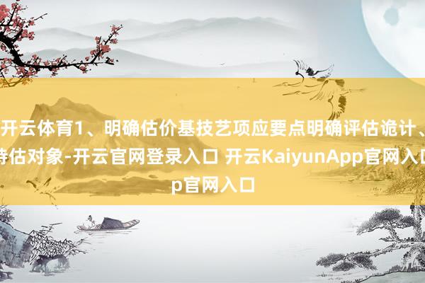 开云体育1、明确估价基技艺项应要点明确评估诡计、待估对象-开云官网登录入口 开云KaiyunApp官网入口