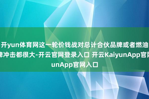开yun体育网这一轮价钱战对总计合伙品牌或者燃油车品牌冲击都很大-开云官网登录入口 开云KaiyunApp官网入口