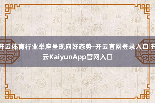 开云体育行业举座呈现向好态势-开云官网登录入口 开云KaiyunApp官网入口
